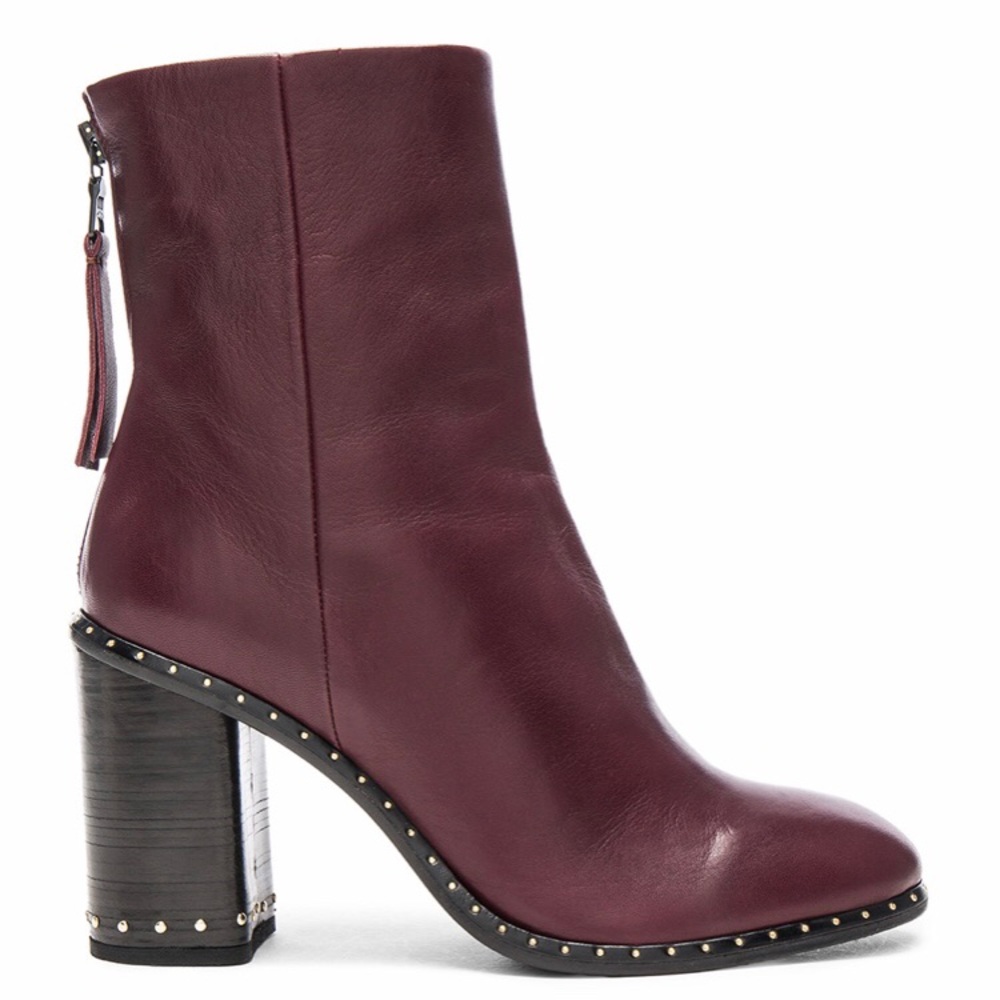 NIB Rag & Bone Blyth Bordeaux Boots 37.5 box ankle
